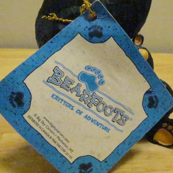 Bearfoots Bears Jeff Fleming Bic & Cubbie Card Pen Holder Resin Figurine Big Sky - Picture 12 of 14